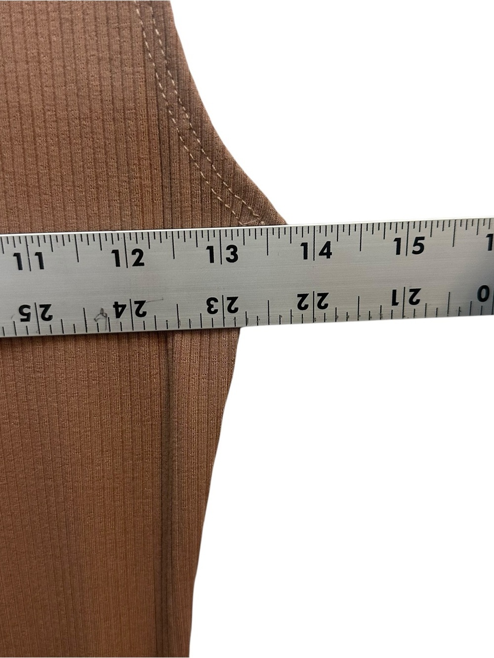Lilly’s Kloset Brown Ribbed Mock Neck Sleeveless Jumpsuit Catsuit L NWT - Picture 7 of 10